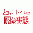 とあるトイレの緊急事態（ハイジャック）