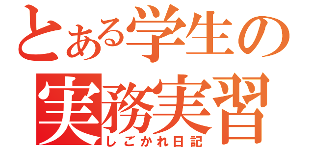 とある学生の実務実習（しごかれ日記）