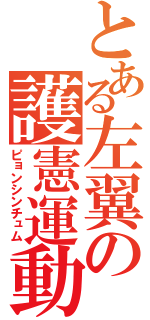 とある左翼の護憲運動（ピョンシンチュム）