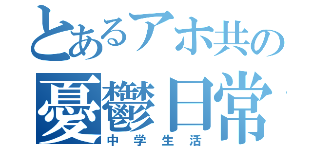 とあるアホ共の憂鬱日常（中学生活）