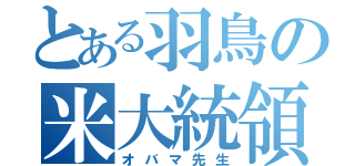 とある羽鳥の米大統領（オバマ先生）