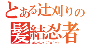 とある辻刈りの髪結忍者（ばにゃにゃ（´ω｀＊））