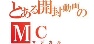 とある開封動画のＭＣ（マジカル）