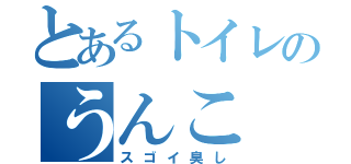 とあるトイレのうんこ（スゴイ臭し）