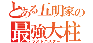 とある五明家の最強大柱（ラストバスター）