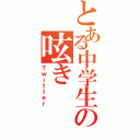 とある中学生の呟き（Ｔｗｉｔｔｅｒ）