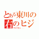 とある東川の右のヒジ（マジパネェ．．．）