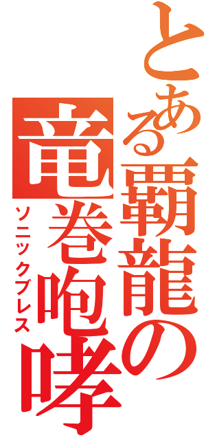 とある覇龍の竜巻咆哮（ソニックブレス）