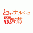 とあるナルシの海野君（うんこくん）