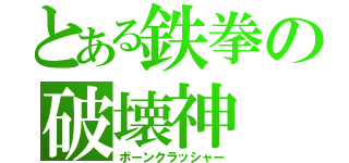 とある鉄拳の破壊神（ボーンクラッシャー）