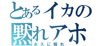 とあるイカの黙れアホ！（永久に眠れ）