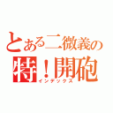 とある二微義の特！開砲區（インデックス）