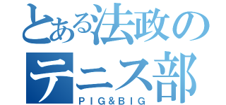 とある法政のテニス部員（ＰＩＧ＆ＢＩＧ）