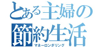 とある主婦の節約生活（マネーロンダリング）