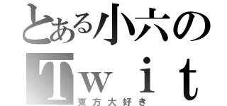 とある小六のＴｗｉｔｔｅｒ（東方大好き）