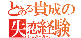 とある貴成の失恋経験（シュガーガール）