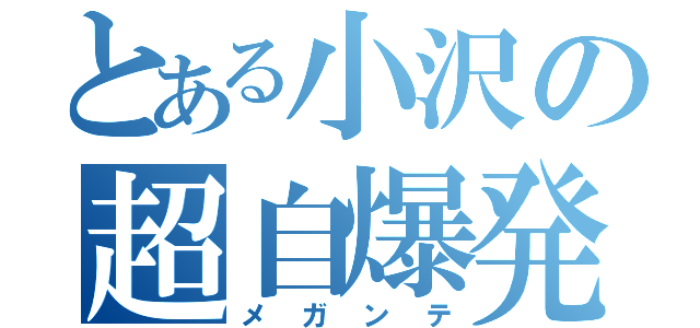 とある小沢の超自爆発（メガンテ）