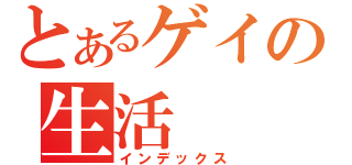 とあるゲイの生活（インデックス）