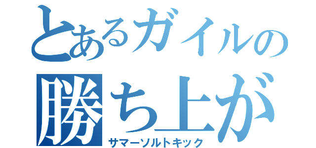 とあるガイルの勝ち上がり技（サマーソルトキック）