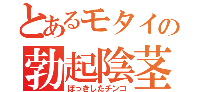 とあるモタイの勃起陰茎（ぼっきしたチンコ）