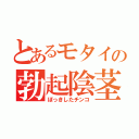 とあるモタイの勃起陰茎（ぼっきしたチンコ）