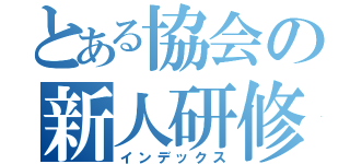 とある協会の新人研修（インデックス）