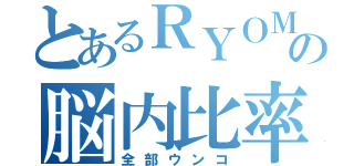 とあるＲＹＯＭＡの脳内比率（全部ウンコ）