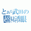 とある武田の超見透眼（シースルー）