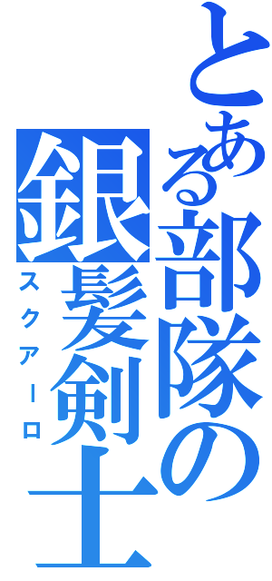 とある部隊の銀髪剣士（スクアーロ）