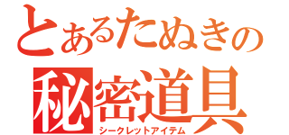 とあるたぬきの秘密道具（シークレットアイテム）