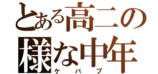 とある高二の様な中年（ケバブ）