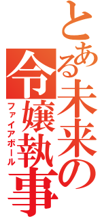 とある未来の令嬢執事（ファイアボール）