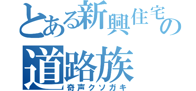 とある新興住宅地の道路族（奇声クソガキ）