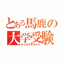 とある馬鹿の大学受験（ＫＵＳＯＢＡＫＡ）