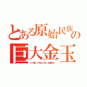 とある原始民族の巨大金玉（カリ無しで短小の竿。粗暴犯。）