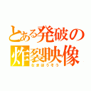 とある発破の炸裂映像（なまほうそう）