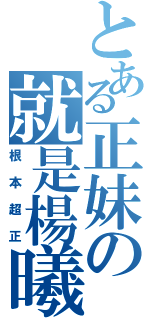 とある正妹の就是楊曦（根本超正）