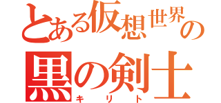 とある仮想世界の黒の剣士（キリト）