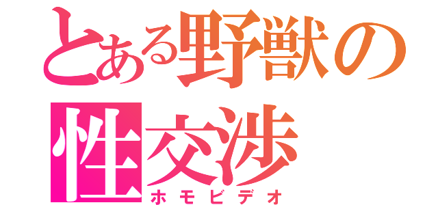 とある野獣の性交渉（ホモビデオ）