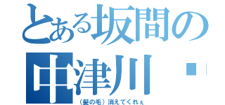 とある坂間の中津川♡（（髪の毛）消えてくれぇ）