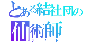 とある結社団の仙術師（ラスト）