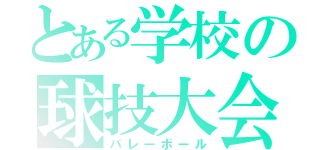 とある学校の球技大会（バレーボール）