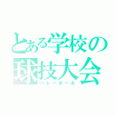 とある学校の球技大会（バレーボール）