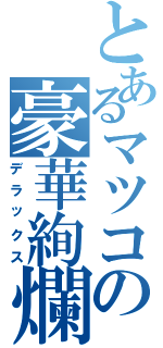 とあるマツコの豪華絢爛（デラックス）