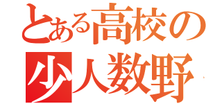 とある高校の少人数野球部（）