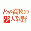 とある高校の少人数野球部（）