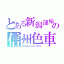 とある新潟運輸の信州色車（エヌさんじゅうさん）