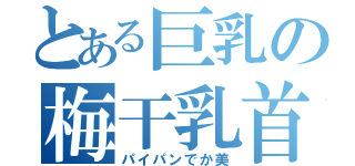 とある巨乳の梅干乳首（パイパンでか美）