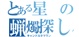 とある星の蝋燭探し（キャンドルタマラン）