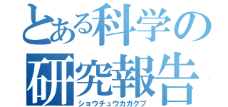 とある科学の研究報告（ショウチュウカガクブ）